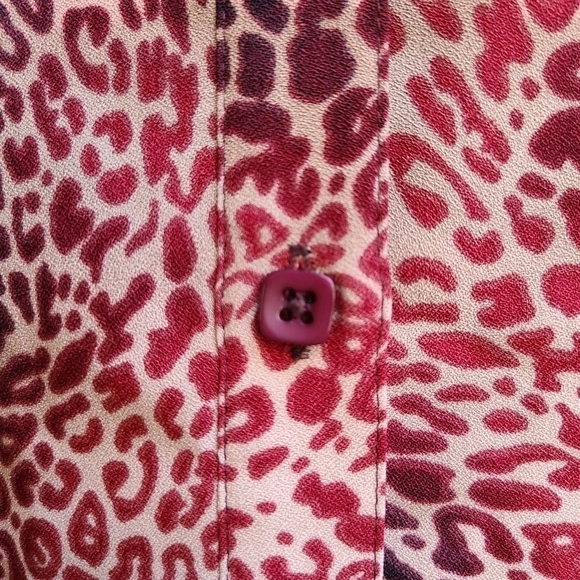 Susan Graver Button-down Blouse in Mixed Animal Print, Size XL - Picture 7 of 9